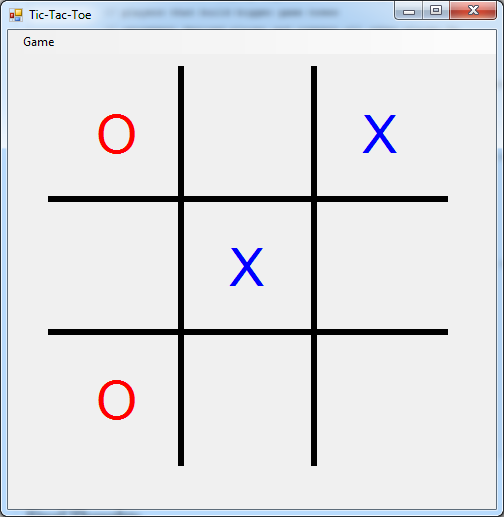 Tic Tac Toe Game in C# Free Source Code